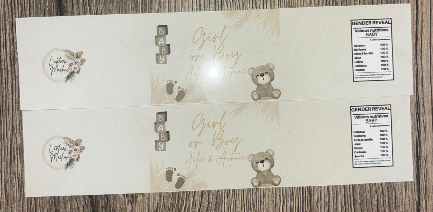 Etiquette bouteille d'eau