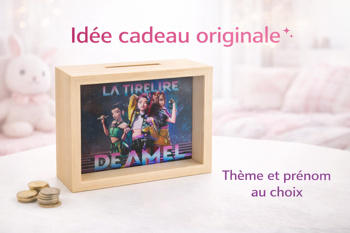 Tirelire en bois